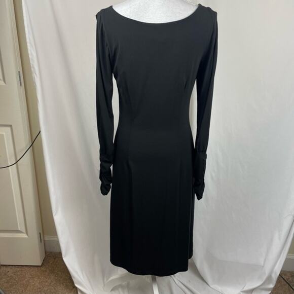 BCBGMaxAzria Black Long Open Sleeve Date Night Dress NWOT Size M - Picture 7 of 12